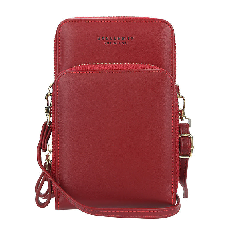 Large Capacity Crossbody Shoulder Bags For Women Fashion Zipper Mobile Phone Bag