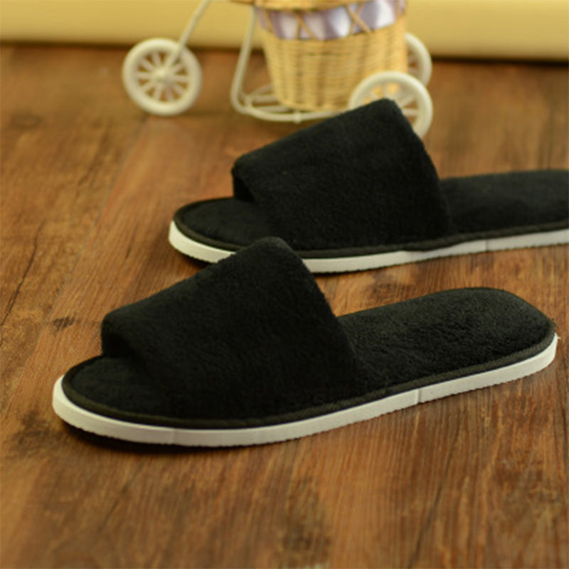 Hotel Slippers Thick-soled Cotton Mop Half-pack Bedroom