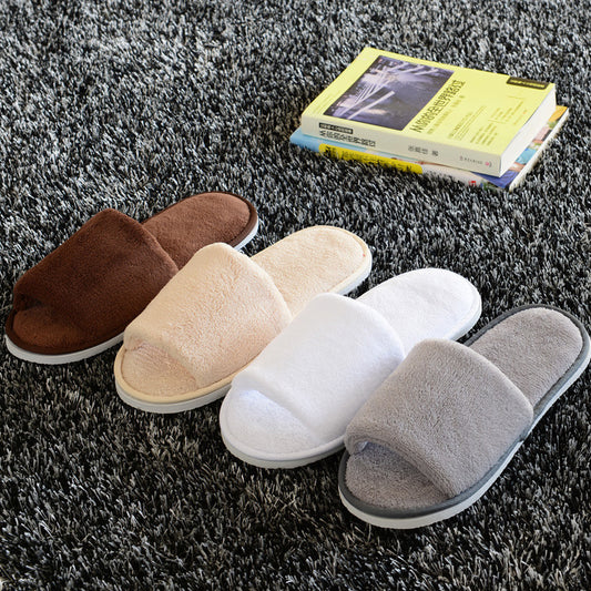 Hotel Slippers Thick-soled Cotton Mop Half-pack Bedroom