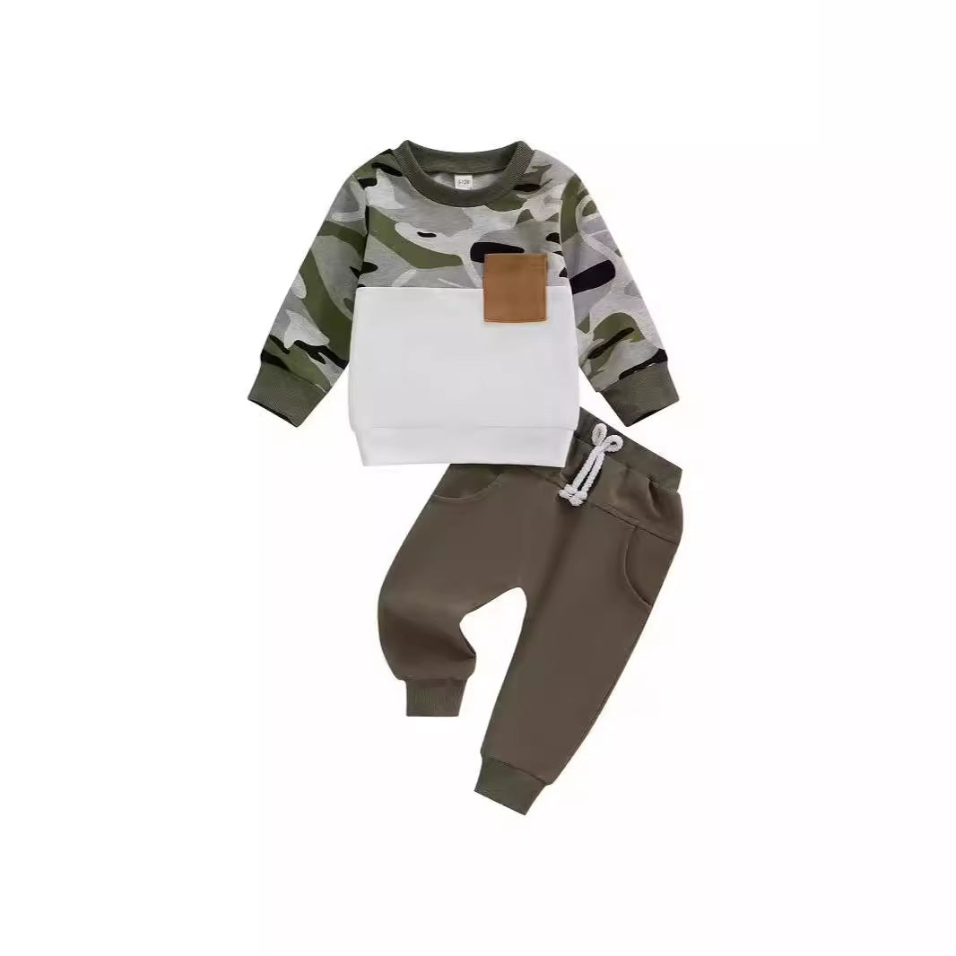 Children's Autumn And Winter Camouflage Suit