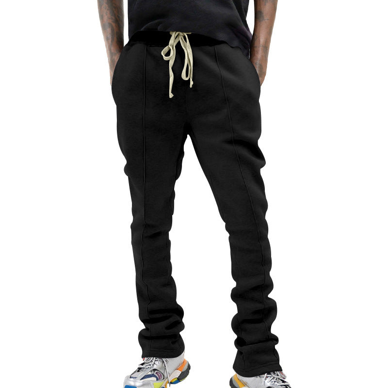 Casual Pants Men's Side Stripe Flared Sports Pants