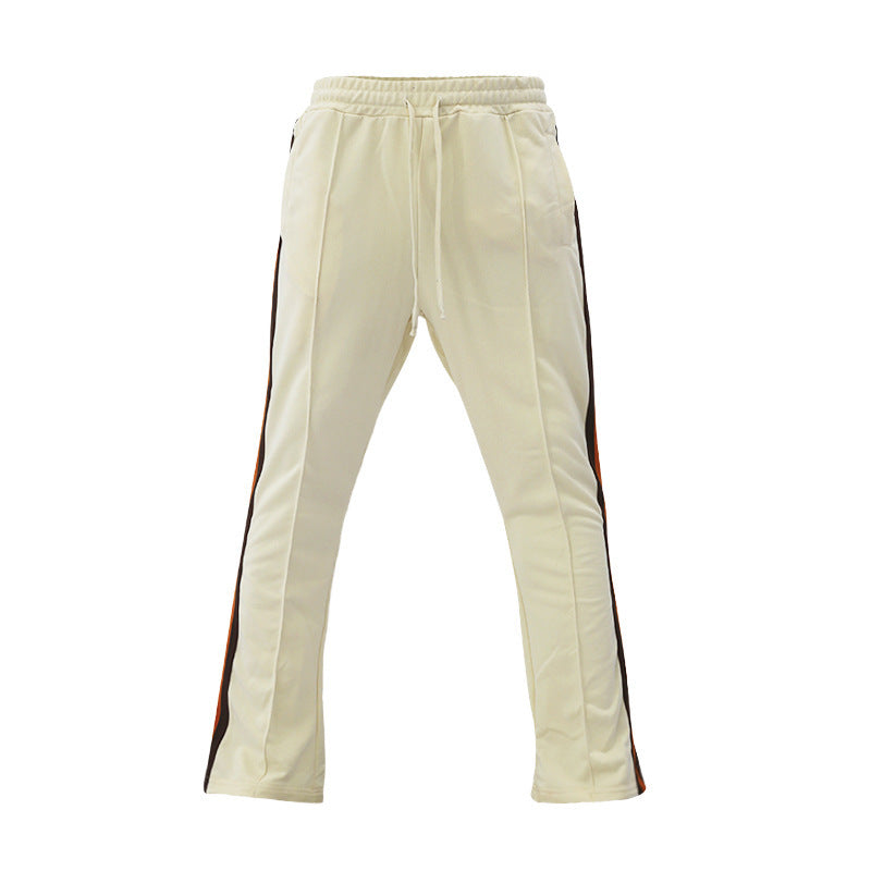 Casual Pants Men's Side Stripe Flared Sports Pants