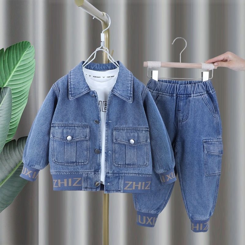 Boys Denim Suit Spring Clothes Western Style